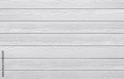Fototapeta Naklejka Na Ścianę i Meble -  White plank wood texture background with copy space for your text or image.