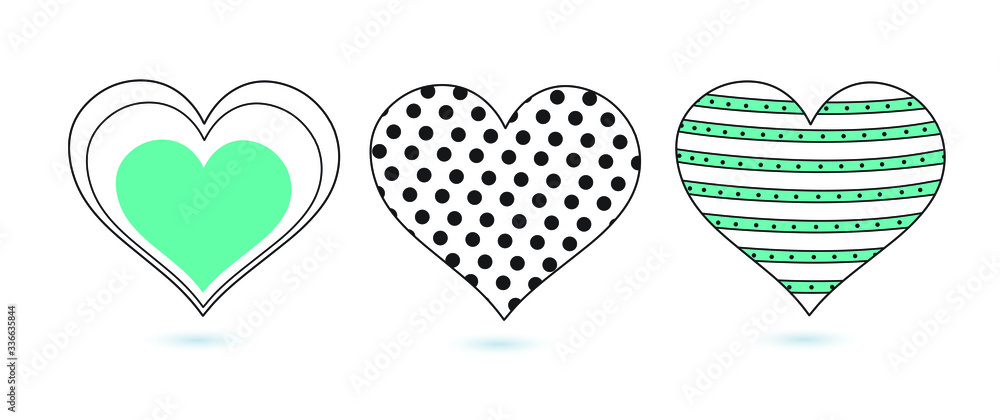 Collection of heart illustrations, Love symbol icon set, love symbol Collection of heart illustrations, Love symbol icon set, love symbol