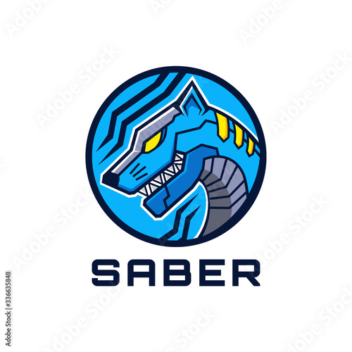 mecha machine Tiger Robot Logo design