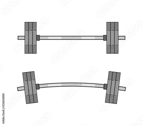 barbell illustration with barbell for lifestyle design. Abstract vector background.