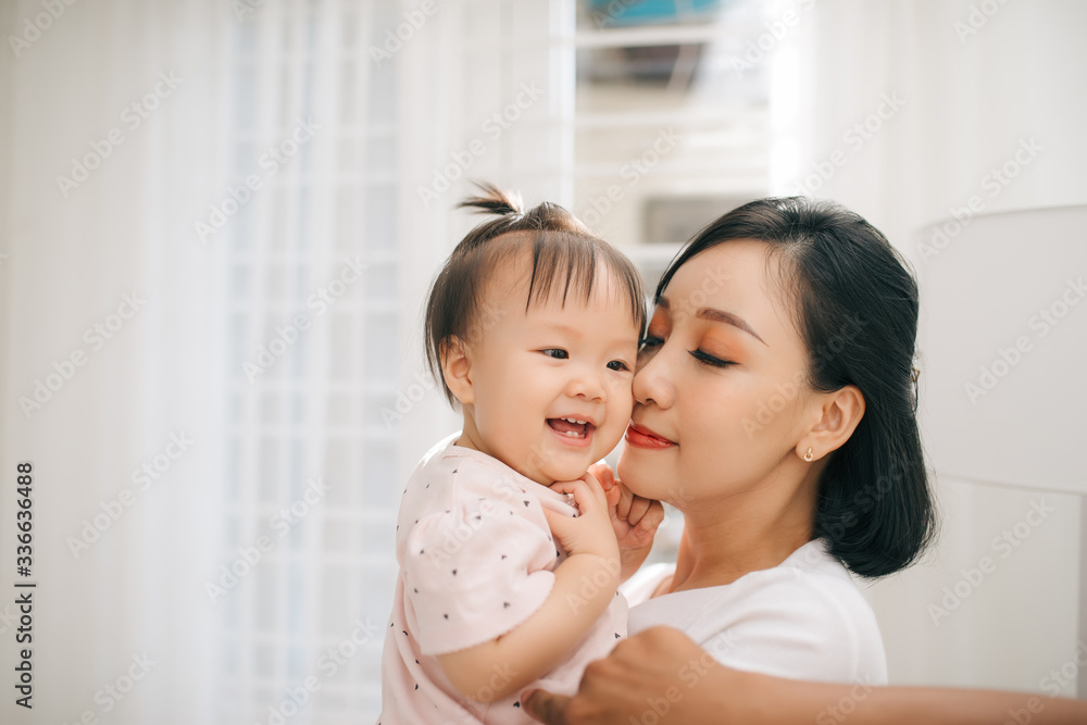 Single mom and daughter portrait. Happy family and people concept. Mother and Children day theme. Single mom and daughter portrait. Happy family and people concept. Mother and Children day theme.