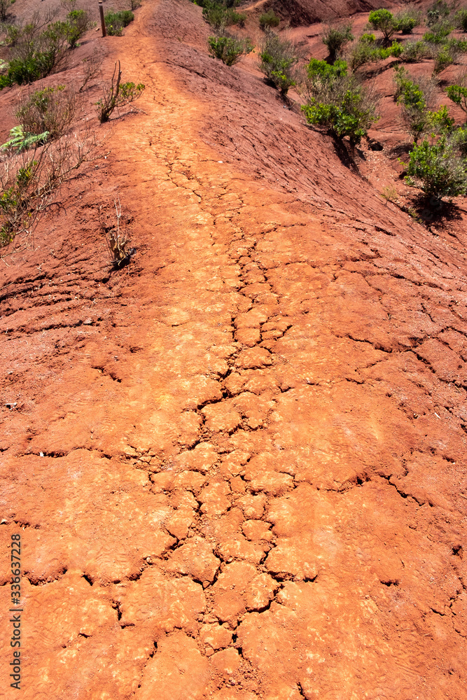 Bodenerosion auf La Gomera oberhalb von Agulo am Mirador de Abrante Bodenerosion auf La Gomera oberhalb von Agulo am Mirador de Abrante