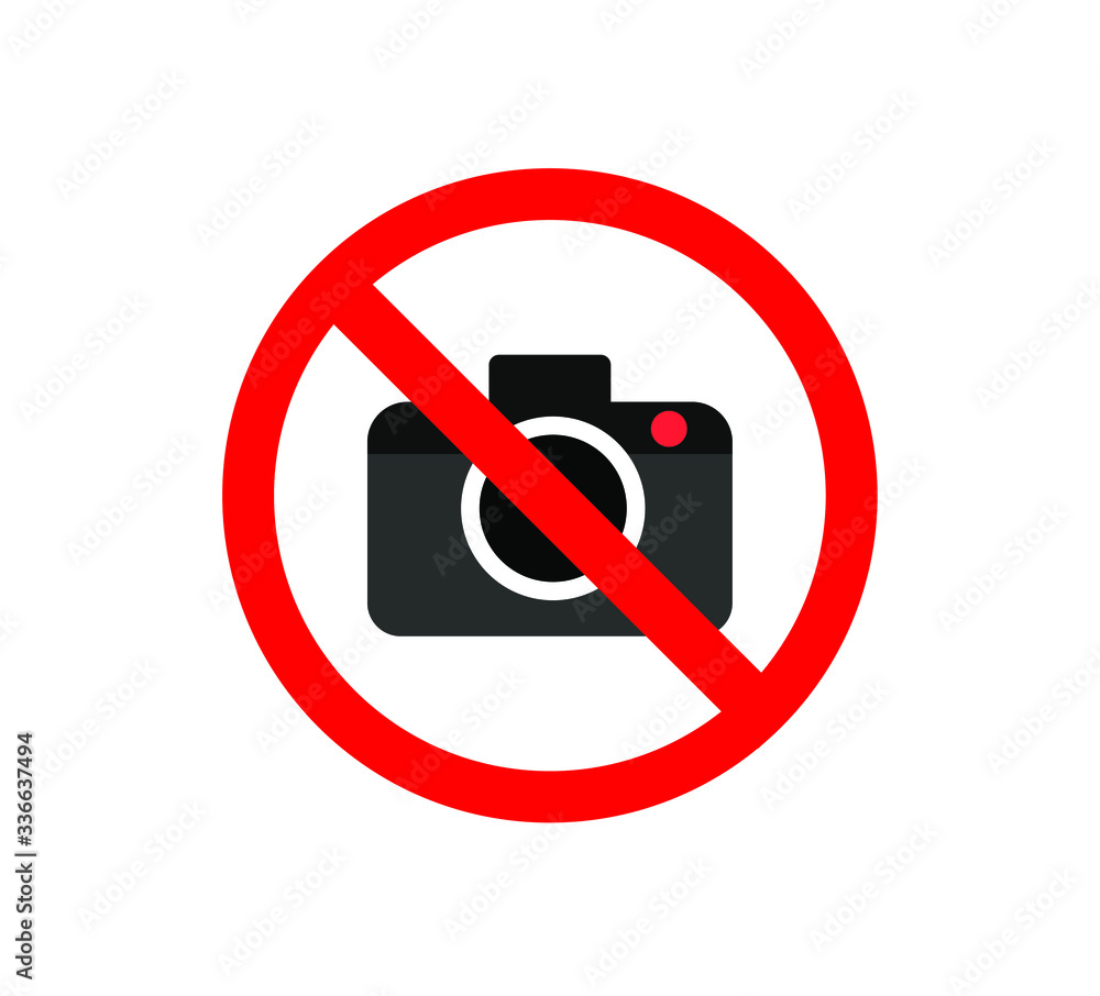 camera ban sign isolated on white background, photography not allowed symbol camera ban sign isolated on white background, photography not allowed symbol