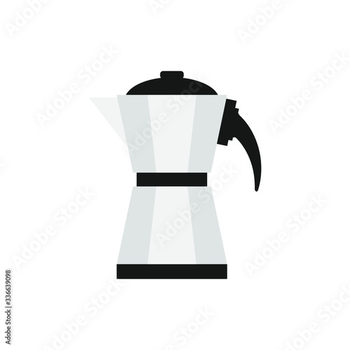 Coffee maker pot machine. Isolated modern vector illustration in flat style.