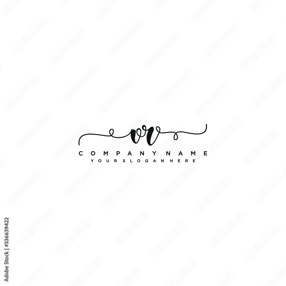 VR initial Handwriting logo vector template VR initial Handwriting logo vector template