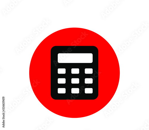 calculator icon, colorful calculator symbol vector 
