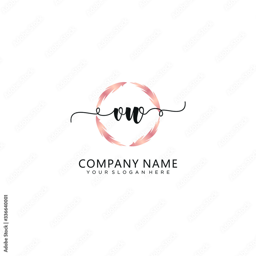 initial Handwriting logo vector template initial Handwriting logo vector template