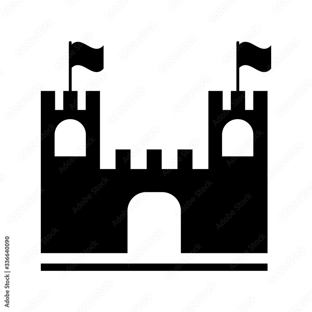 Castle icon vector