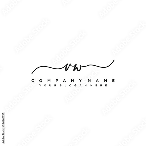 initial Handwriting logo vector template
