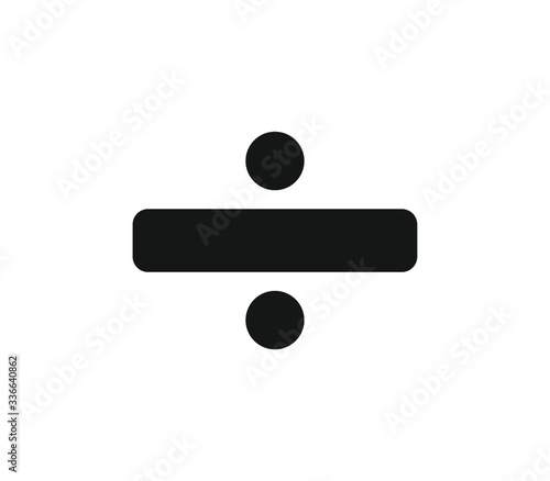 divide vector sign, math division icon 