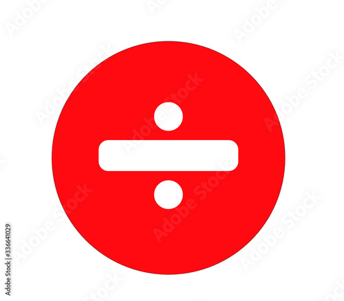 divide icon vector, math symbol vector illustration