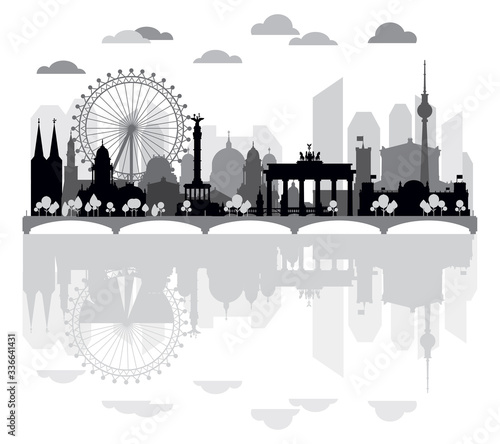 Panoramic Berlin skyline