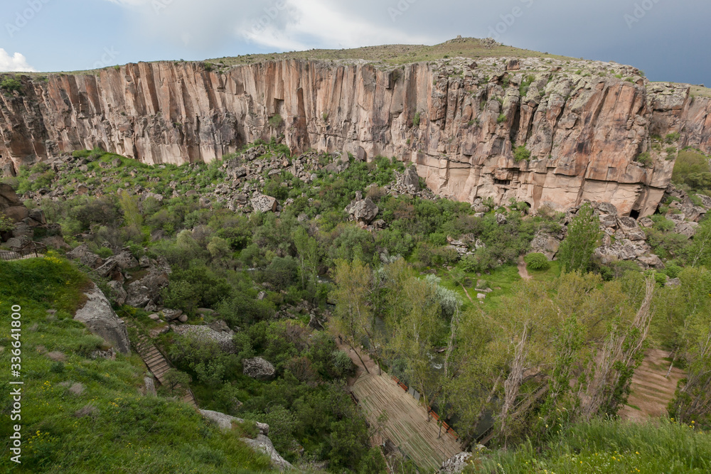 Cappadocia: Ihlara valley in spring canyon stunning landscape 
