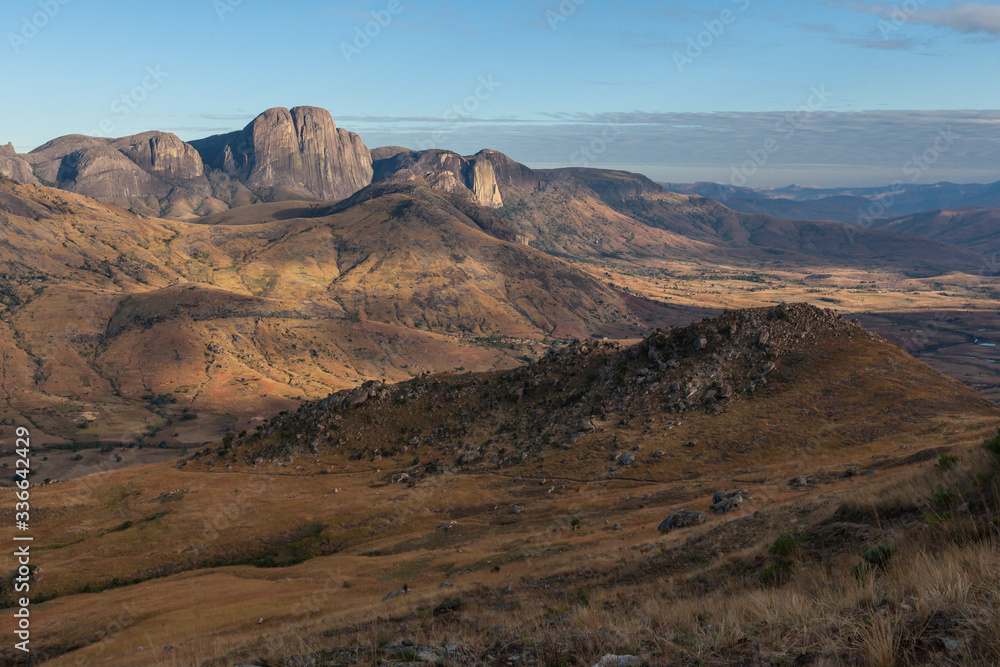 Beautiful mountain valley and granite rock formations of Andringitra national park Madagascar