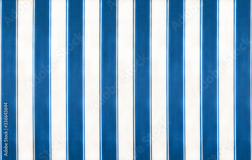 Endless white and blue striped fabric photo