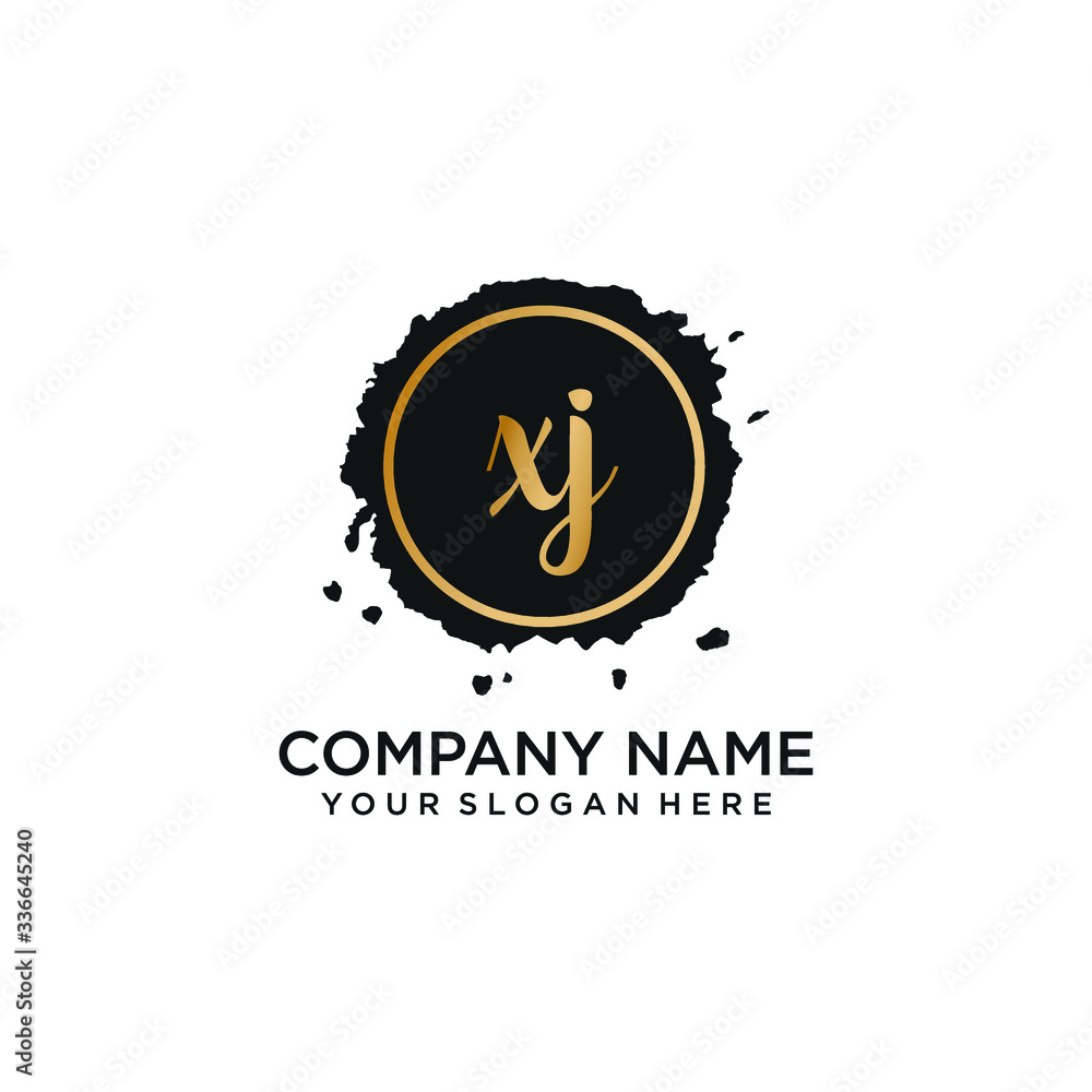 Fototapeta premium XJ initial Handwriting logo vector template