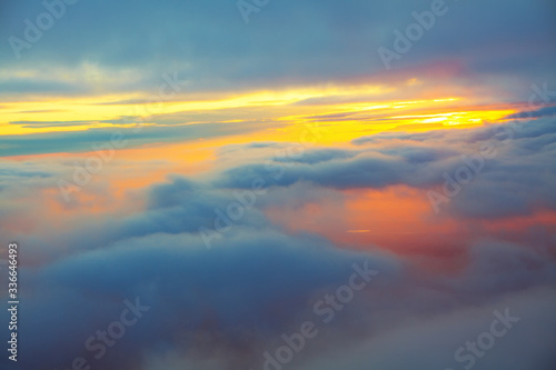 fantastic sky with beautiful clouds in the evening 