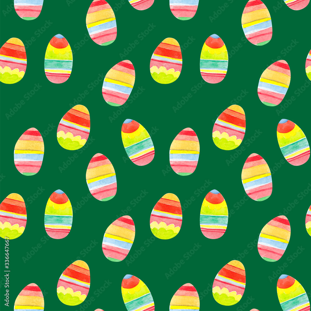 hand painted watercolor easter patterns