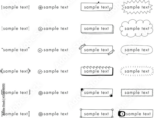 おしゃれな手書きの見出しやタイトルの装飾 素材 吹き出し Stock Vector Adobe Stock