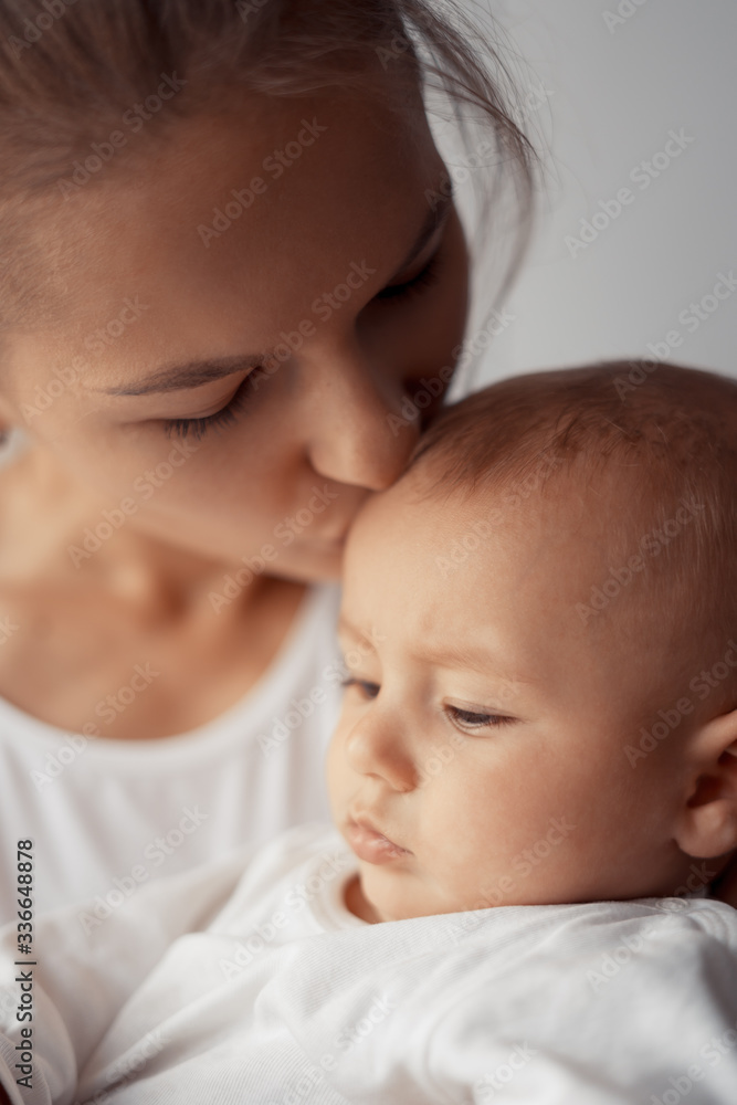 Young mother have fun with her baby at home Young mother have fun with her baby at home