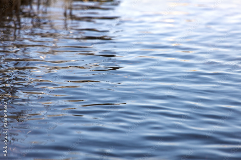 Flowing clean water surface waves and reflection pattern natural lake stream brook river ecology backround Flowing clean water surface waves and reflection pattern natural lake stream brook river ecology backround