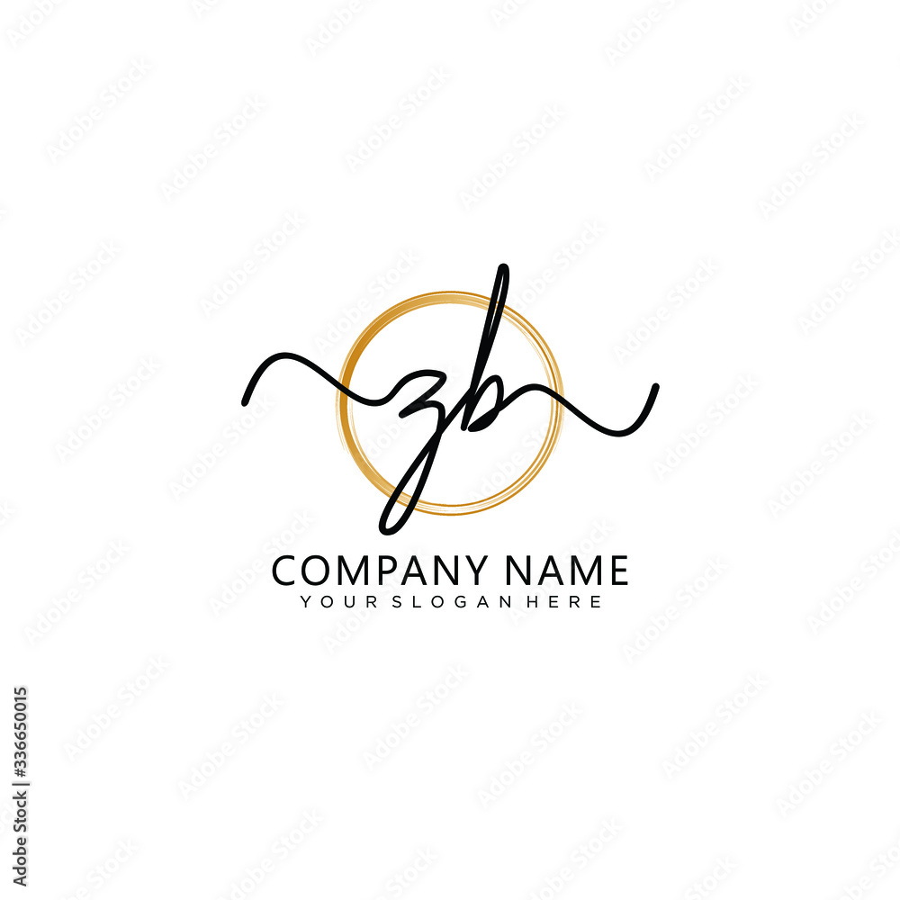 ZB initial Handwriting logo vector template ZB initial Handwriting logo vector template