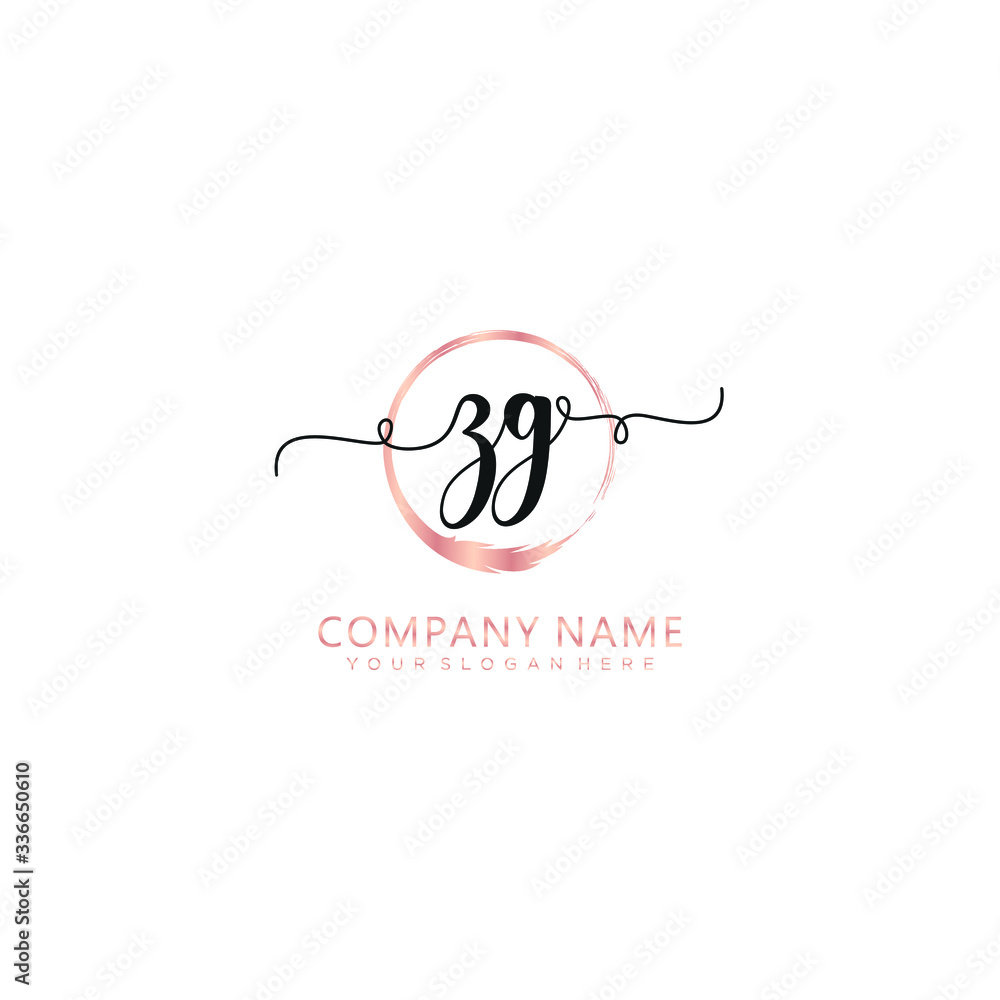 ZG initial Handwriting logo vector template ZG initial Handwriting logo vector template