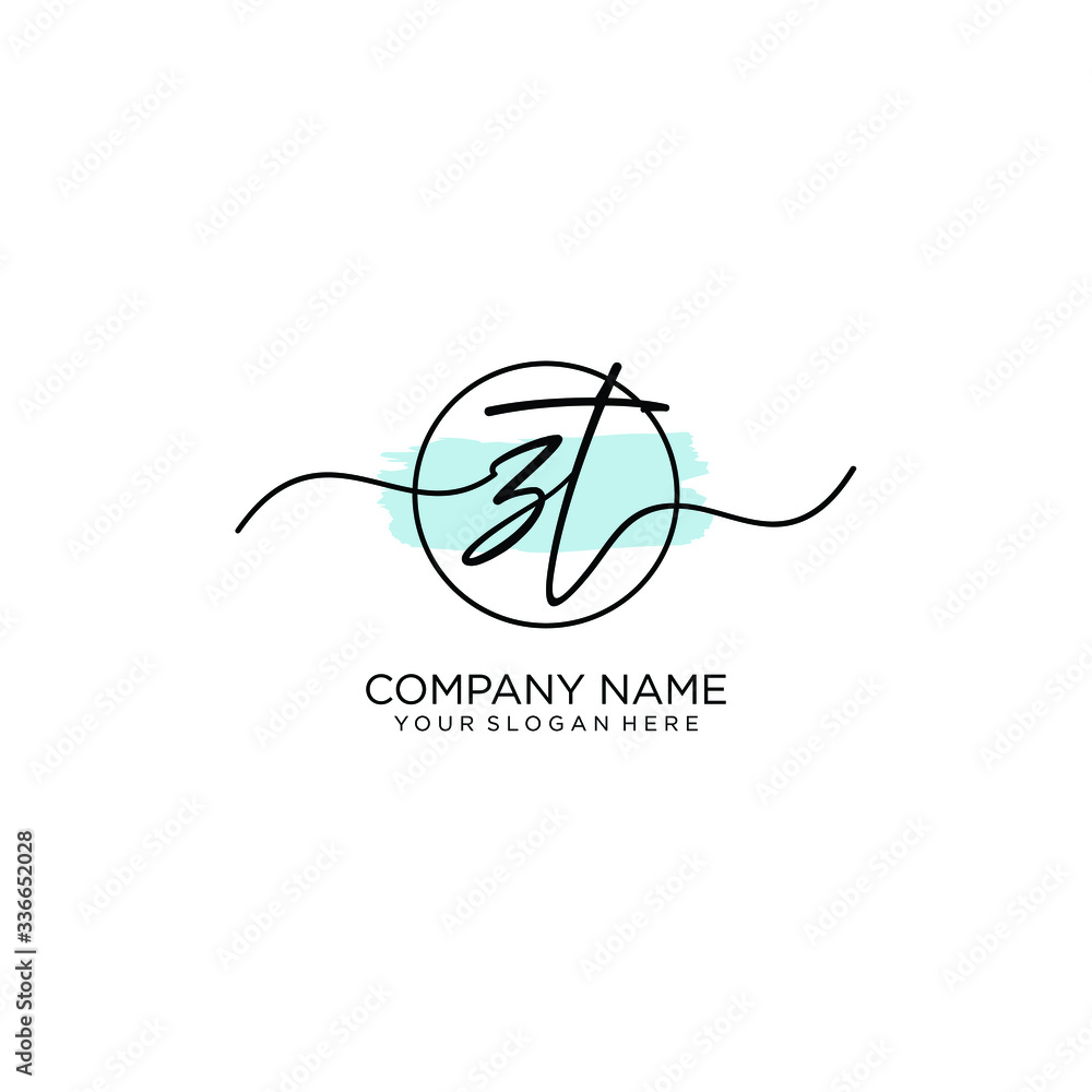 ZT initial Handwriting logo vector templates ZT initial Handwriting logo vector templates