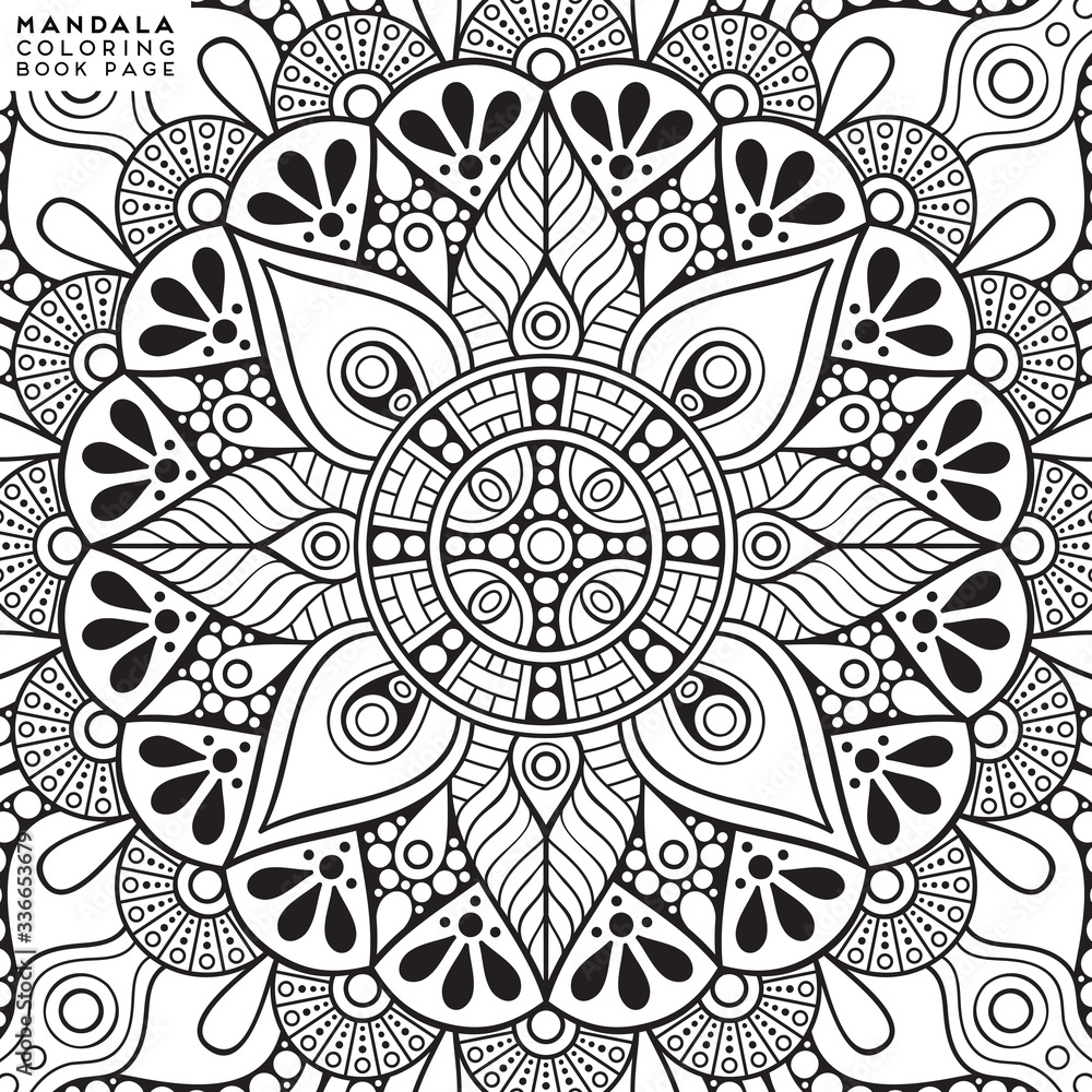 Mandala Coloring Illustration Mandala Coloring Illustration