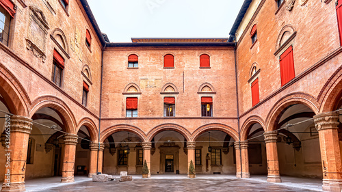Palazzo D'Accursio courtyard, Bologna, Italy photo