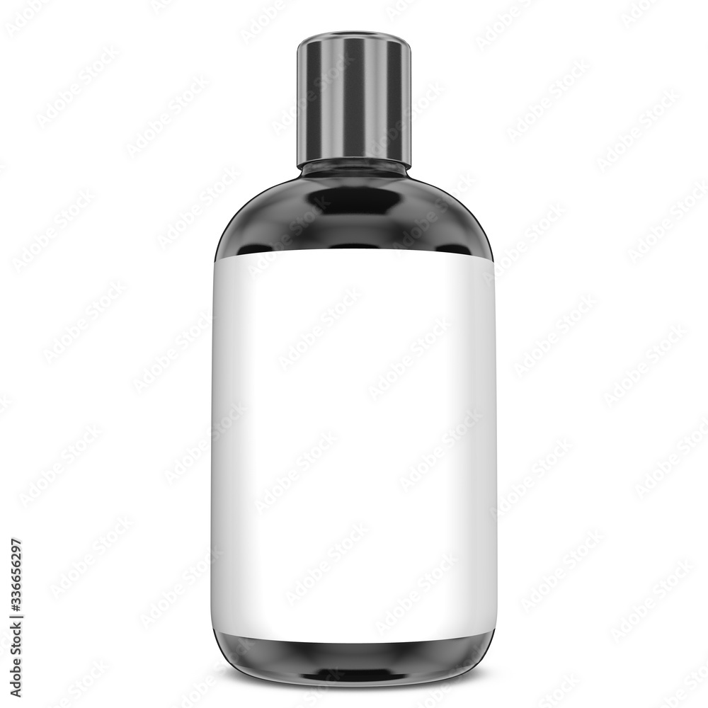 Realistic 3D Bottle Mock Up Template on White Background.3D Rendering,3D Illustration.Copy Space Realistic 3D Bottle Mock Up Template on White Background.3D Rendering,3D Illustration.Copy Space