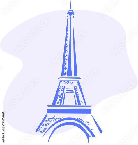 Fototapeta Naklejka Na Ścianę i Meble -  Paris Eiffel Tower in vector