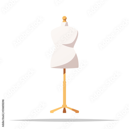 Dress form mannequin vector isolated illustration
