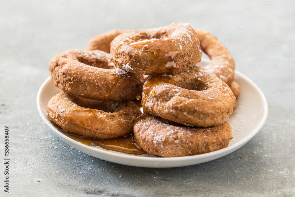 donuts and honey hand made