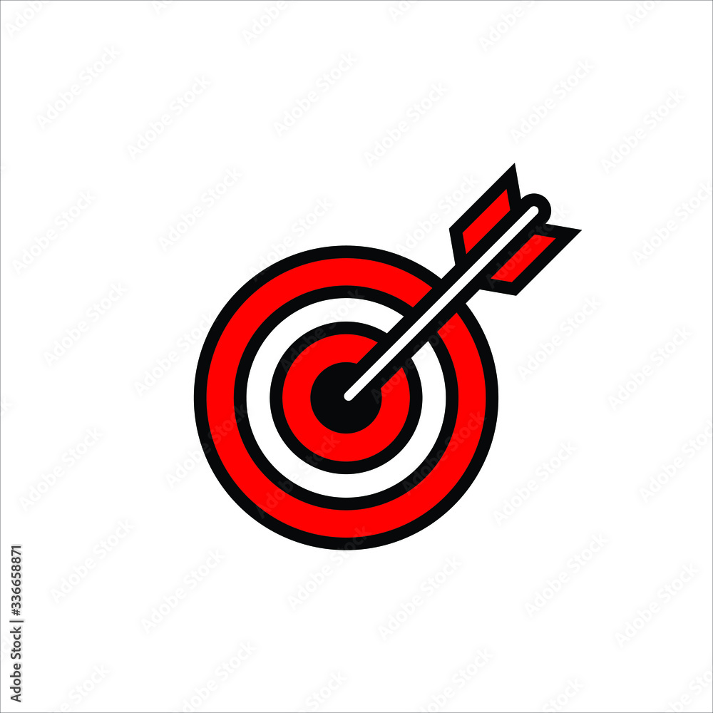 Target icon in a trendy flat style. Destination symbol for your website design, logo, application. Vector illustration, EPS 10. Target icon in a trendy flat style. Destination symbol for your website design, logo, application. Vector illustration, EPS 10.