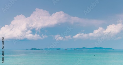 Wallpaper Mural Timelapse of moving clouds over the sea on a sunny day Torontodigital.ca