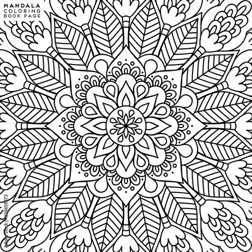 Mandala Coloring Illustration