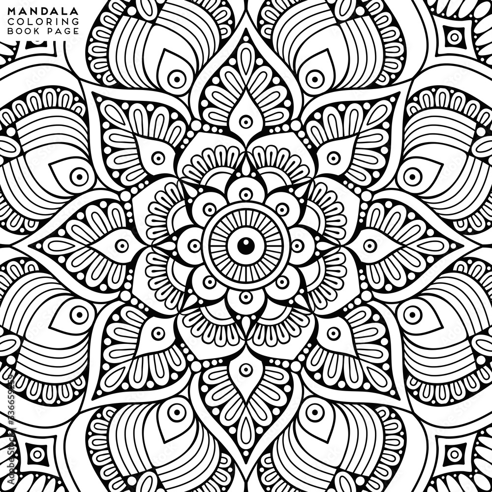 Mandala Coloring Illustration Mandala Coloring Illustration