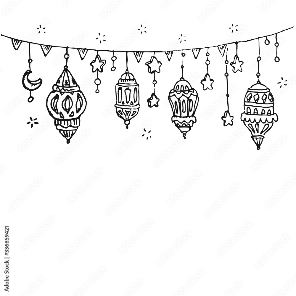 ramadan frame vector