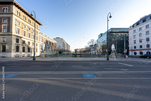 Empty streets of Vienna city center