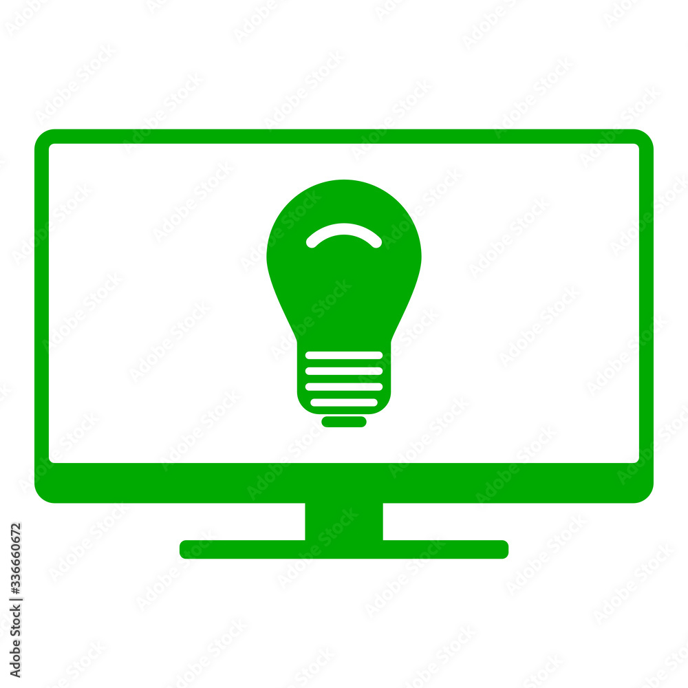 Glübirne und Monitor Glübirne und Monitor