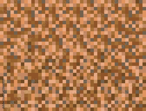 Fototapeta Naklejka Na Ścianę i Meble -  Abstract square pixel mosaic background illustration. Grass and ground wallpaper. Vector. Border. Frame. Background.