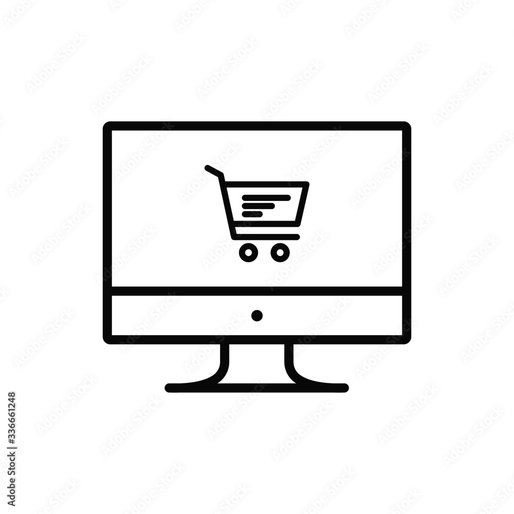 online shopping vector isolated icon online shopping vector isolated icon