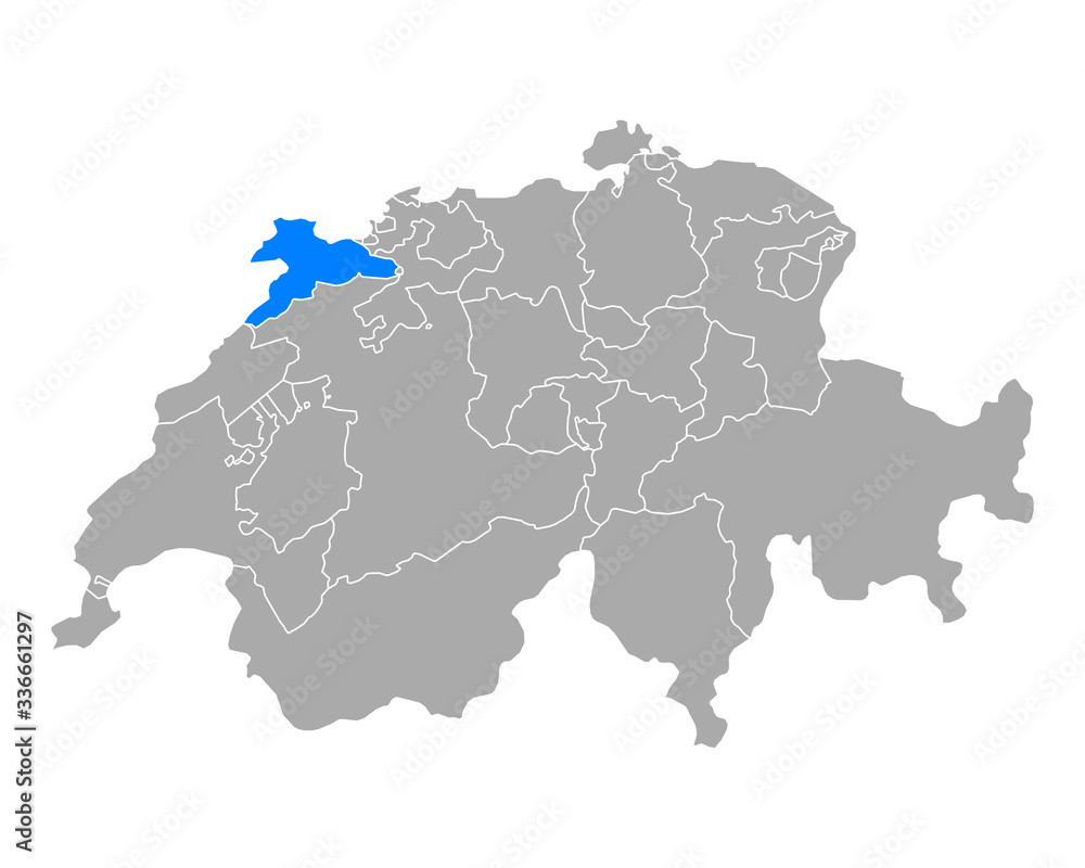Karte von Jura in Schweiz