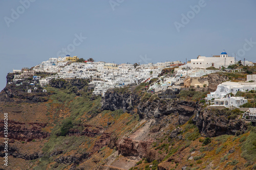 View of Oia village of Santorini Island Cyclades Greece 