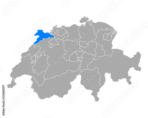 Karte von Jura in Schweiz