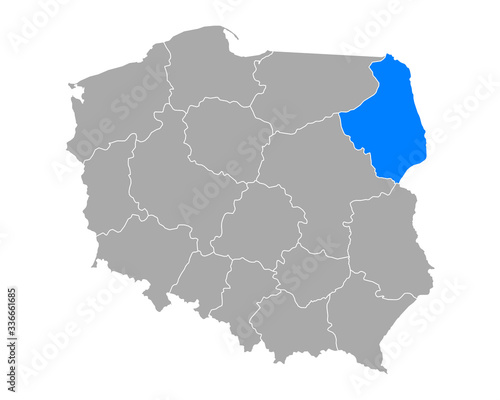 Karte von Podlaskie in Polen