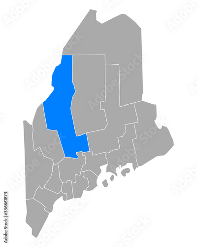 Karte von Somerset in Maine