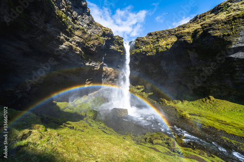 waterfall and rainbow