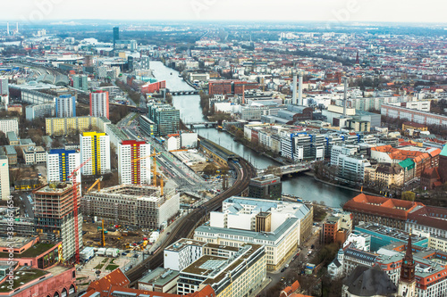 top view of the river in Berlin